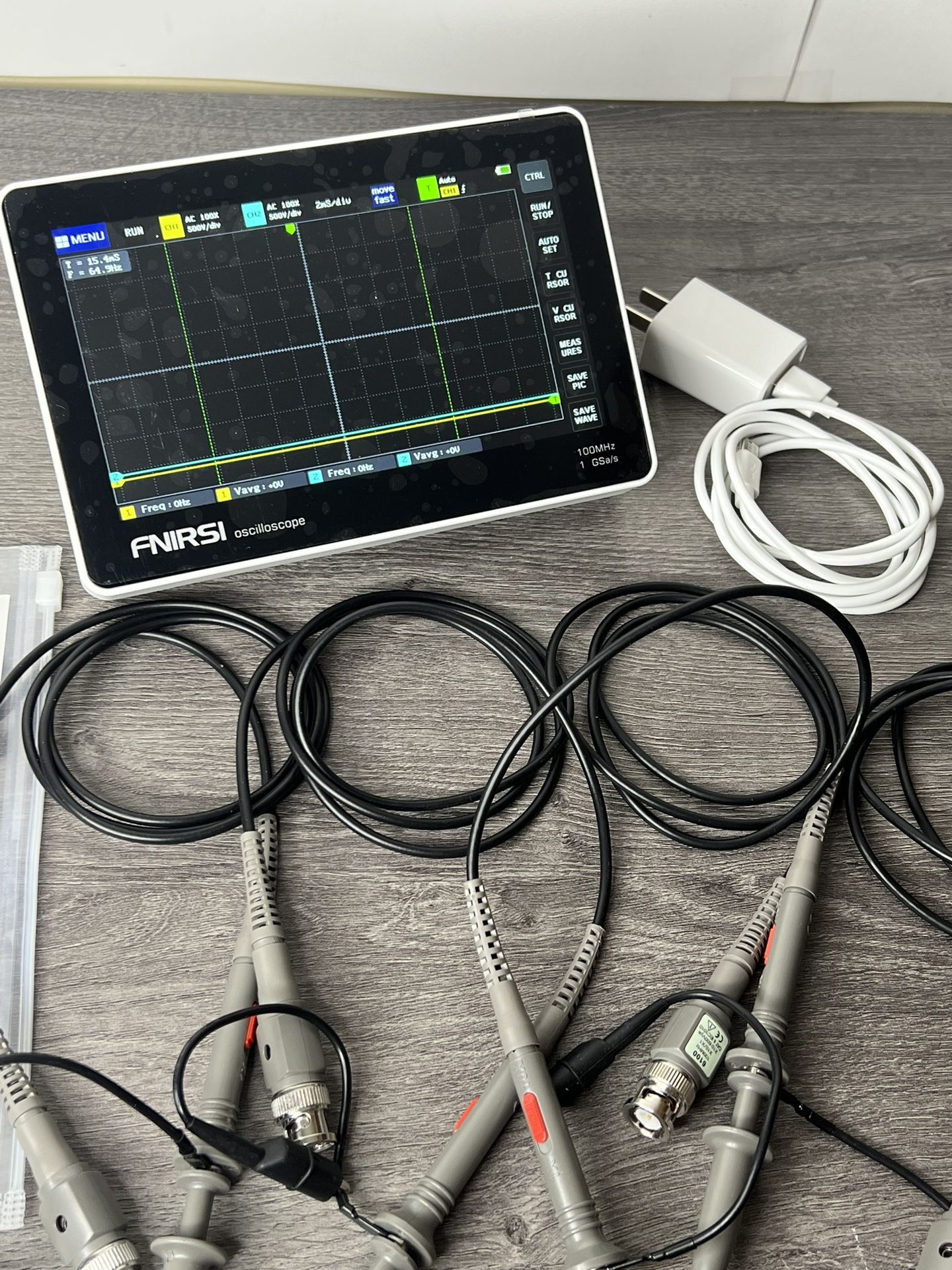 FNIRSI 1013D Mini 7" Touch Digital Tablet Oscilloscope 2CH 100MHz Bandwidth 1GS