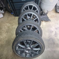 Vision 425 Bane Wheels With Used Tires 