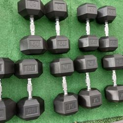 55,60,65,70,75 DUMBBELLS SET 