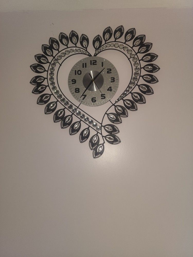 Wall Watch Heart Shaped Hand Made