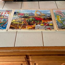 Puzzles Melissa & Doug wood $5 Each