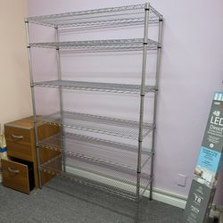 6 Tier Large Heavy Duty Metal Rack Shelf Unit 