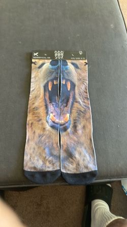 Odd Sox Bear Print Novelty Socks