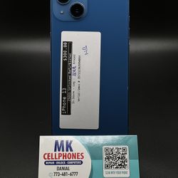 iPhone 13 256 Gb Unlocked, Refurbished Blue #4864