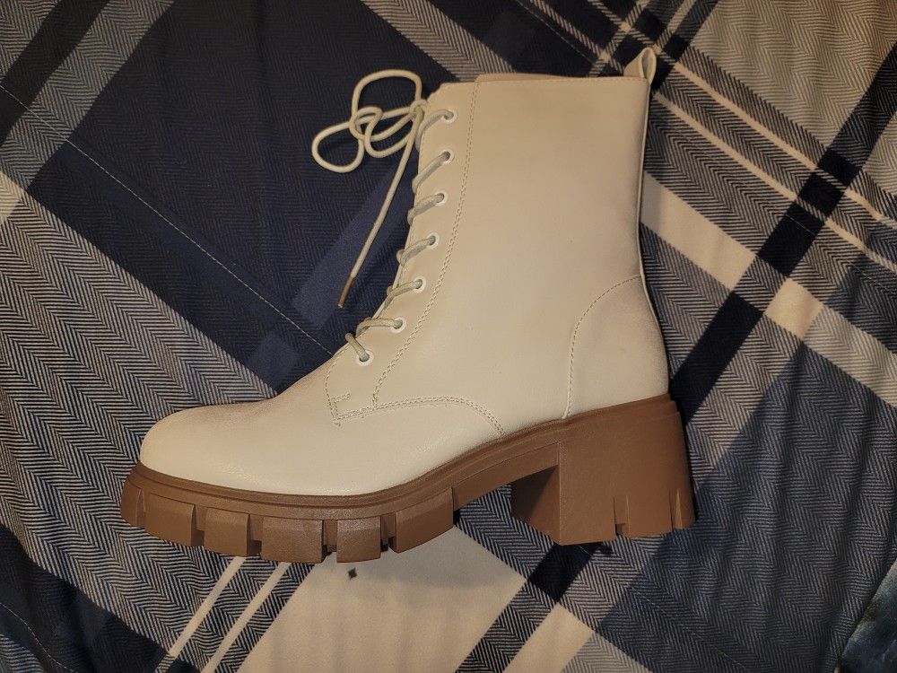 Leather Boots White