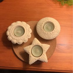 Set Beach Themed Tealight Holder Partylite 