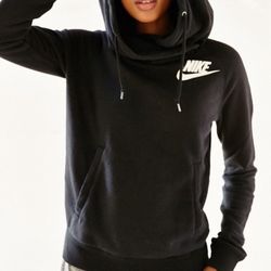 Nike Women's Black Funnel Neck Hoodie Size S 