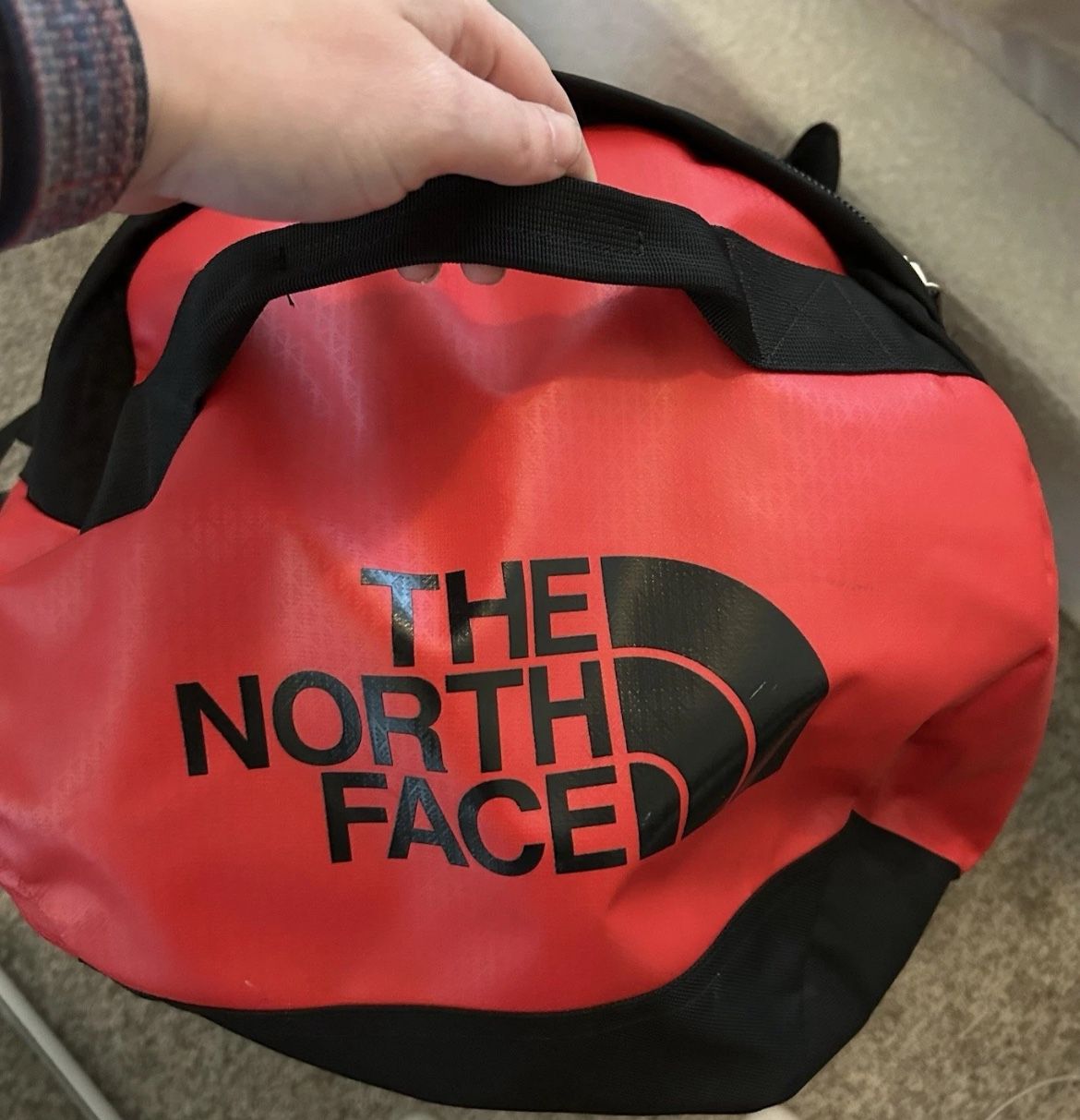 The North Face Base Camp Duffle Bag Red/Black Medium 71L (14" x 25" x 14")