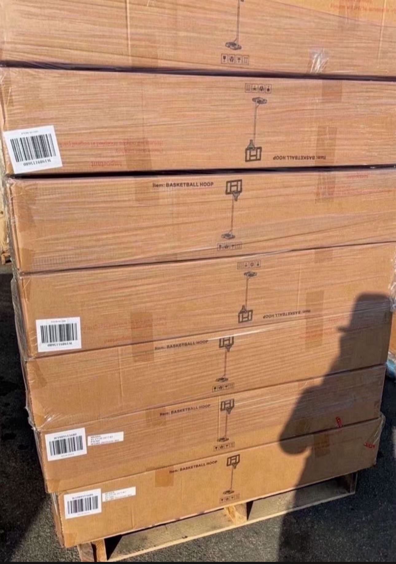 Portable Basketball Hoop Height Adjustable Basketball Hoop Stand 6.6ft - 10ft with 44 Inch Backboard