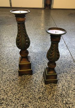 Two candle holders