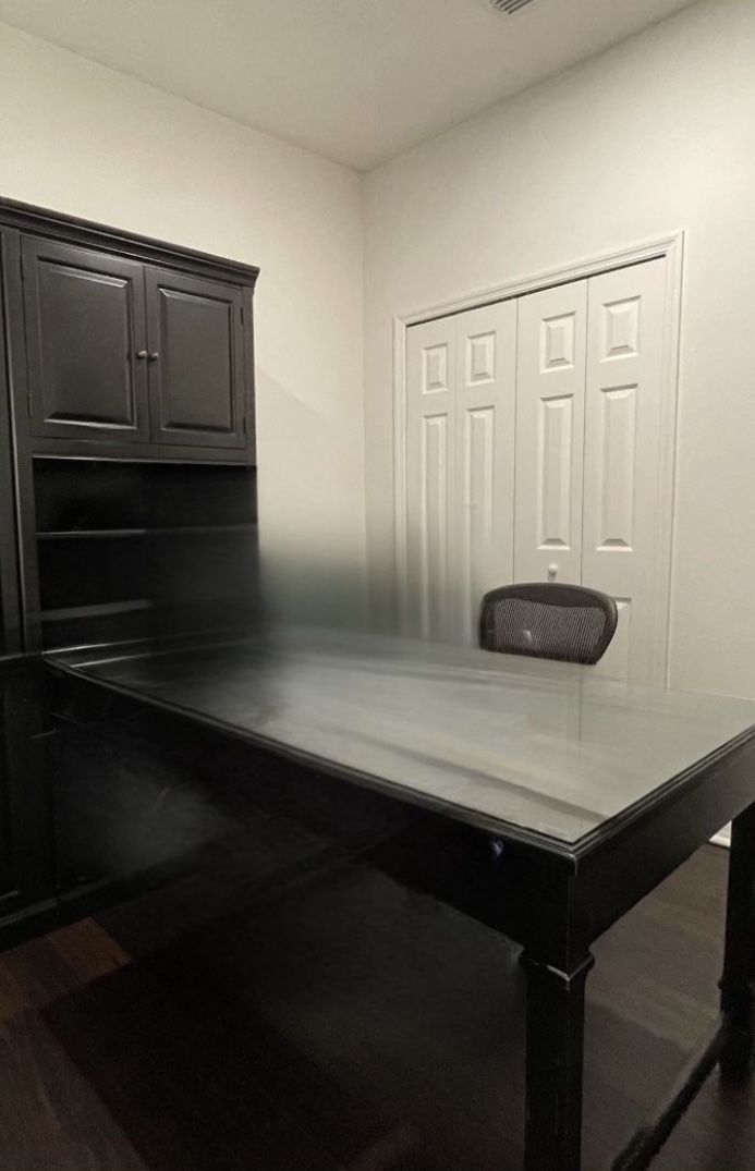 Black wood Thomasville home office desk