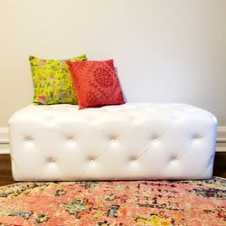 White Ottoman/bench