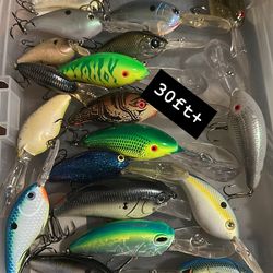 Crankbaits, jigs, chatterbaits,jerkbaits