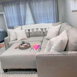 Modular L Shape Off White Sectional Couch 💥 Brand New 📣 Financing Available ✅