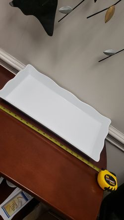 Large white ceramic serving platter