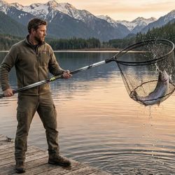  *  BRAND NEW  * FULLY EXTENDABLE  * OVER 10 Foot  * MESH FISH  LANDING NET  * SALE * $40.00 *