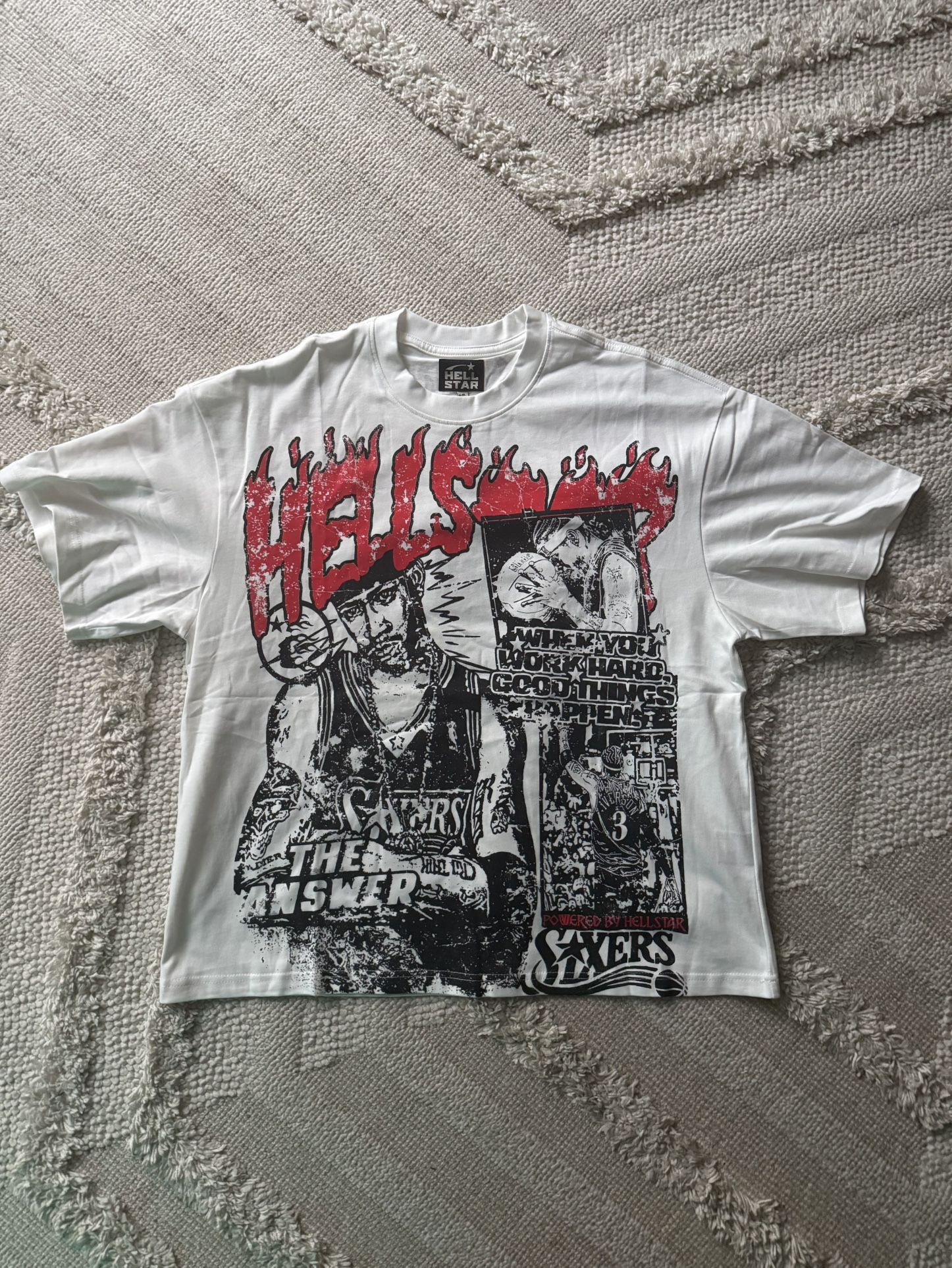 🔥 Hellstar x Allen Iverson “The Answer” Tee (White Edition)