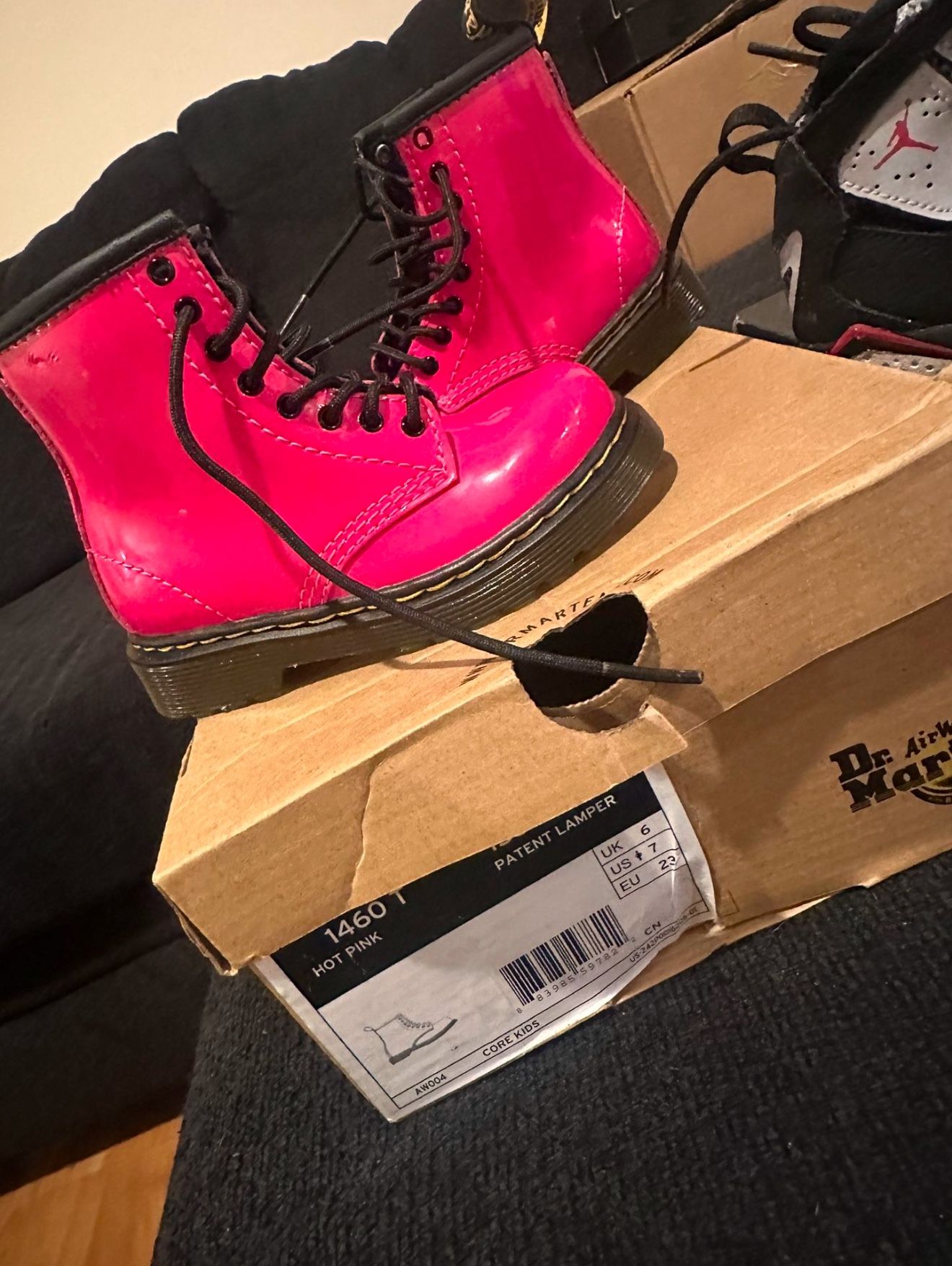 Dr martens pink girls boots 7c