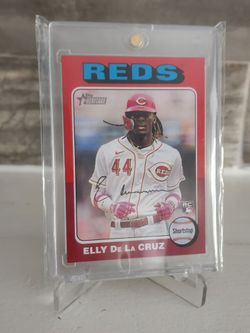 2024 Topps Heritage - Elly De La Cruz #473 Red Border (RC) Reds Color Match