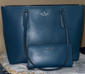 Kate Spade Teal Tote and Wallet Set