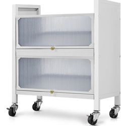 3 layer accent cabinet/ metal/ white/ see discription 👍👍