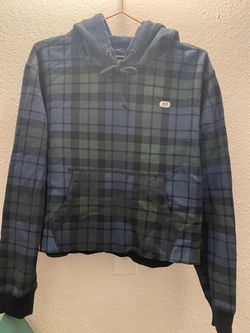 Abercrombie & Fitch Plaid Cropped Hoodie Size S