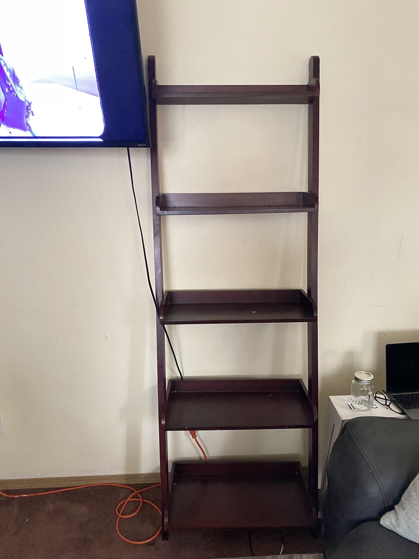 Wooden shelves