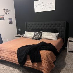 King Size Bed Frame W/headboard