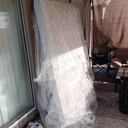 Two Twin Mattress And Twin Metal Frame