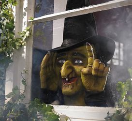 Original Scary Peeper - Tapping Witch Halloween Decorations for Indoor or Outdoor Décor for Window