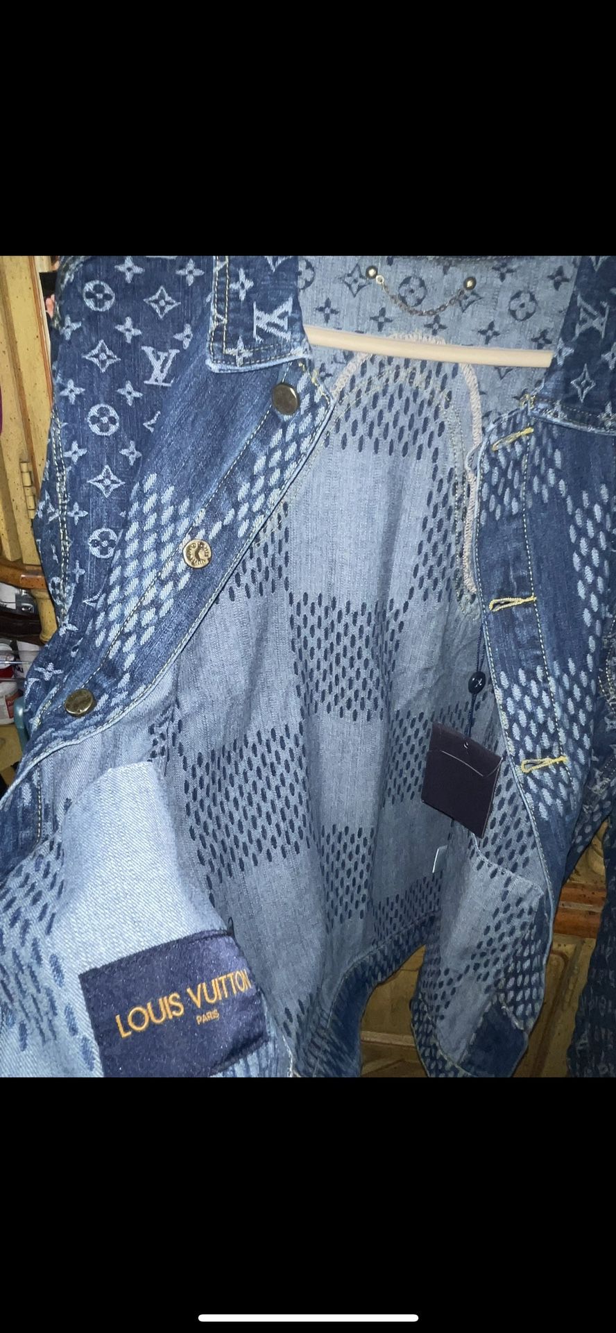 Men's High End Designer Spring Summer Size 52 XL Denim LV Button Down Jacket  Coat for Sale in Bayonne, NJ - OfferUp