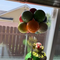 Hanging Clown And Standing Solo Clown With Balloons