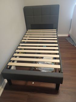 Twin bed with mattress