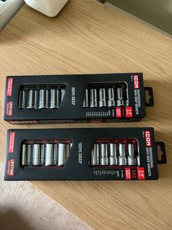 Icon 3/8 Semi Deep Socket Sets ( Metric & SAE)