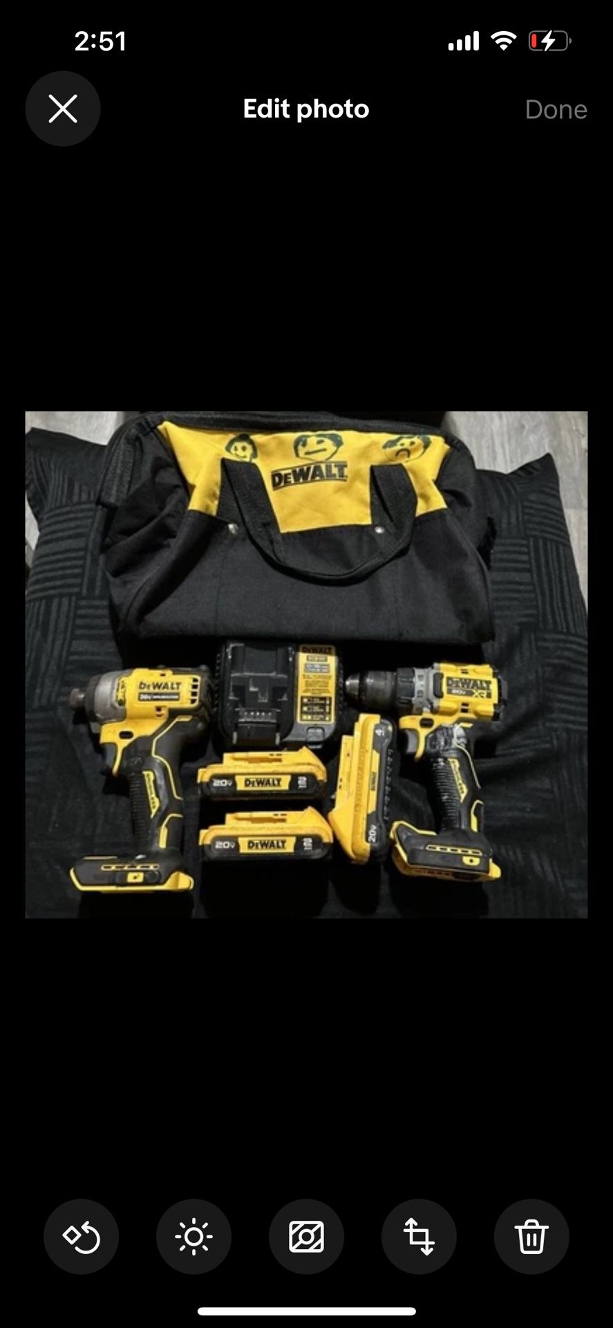 DeWALT2️⃣0️⃣v COMBO Drill DCD800 Impact DCF809 4️⃣AH2️⃣ 2AH BATTERIES DCB107 Charger