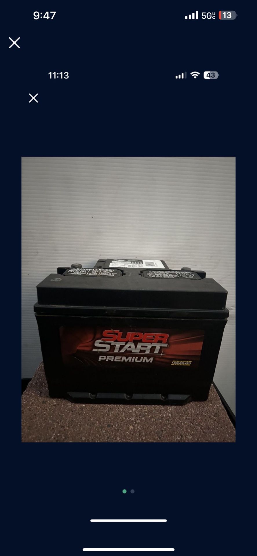 Car Battery Size H5 $80 With Your Old Battery