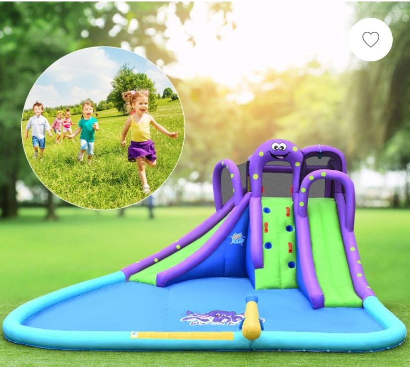 Inflatable Water Park Mighty Bounce House With Pool & 780w Blower