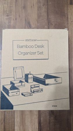 Bamboo Desk Organizer Set