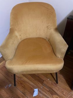 Yellow accent chair