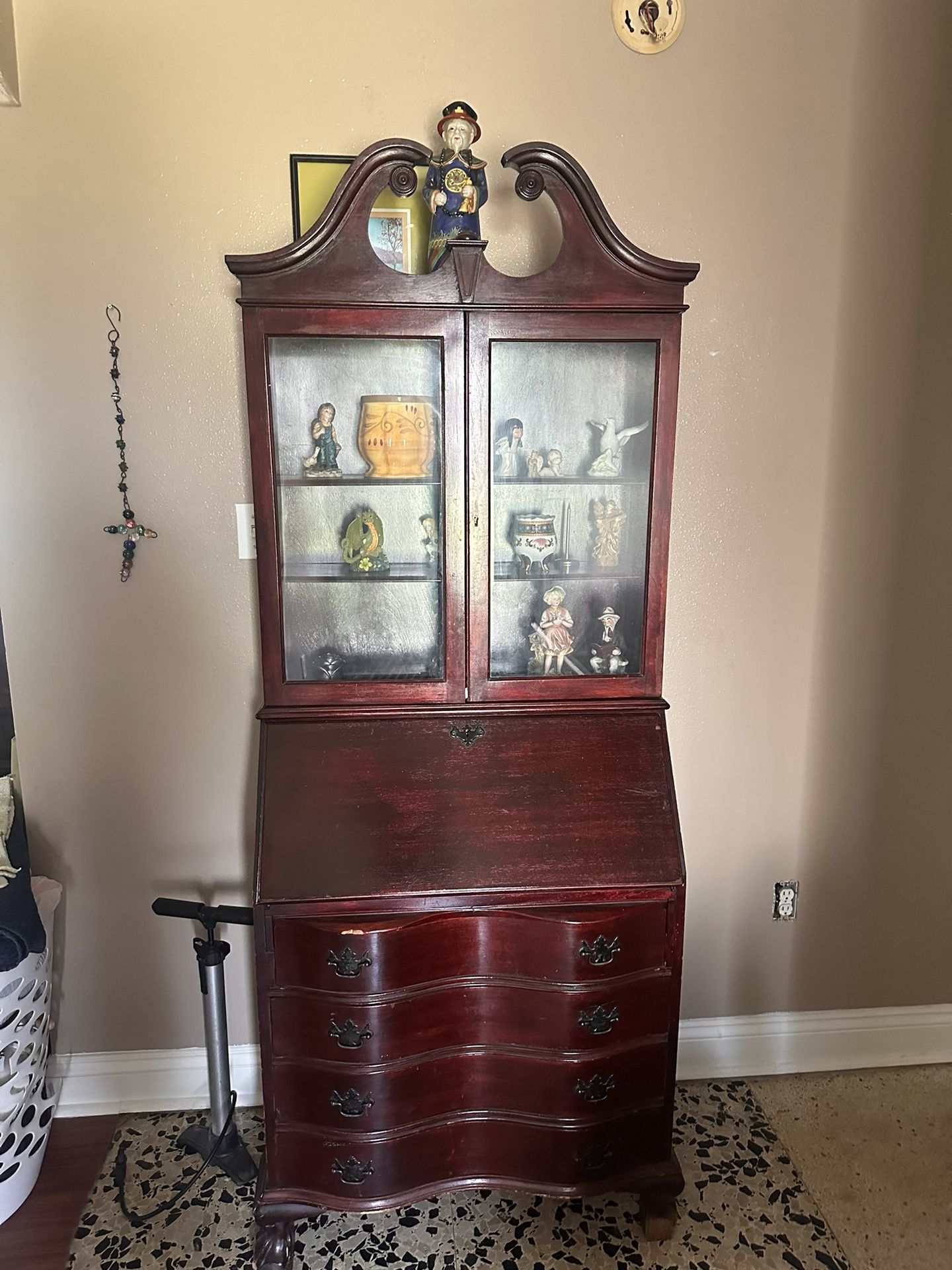 Antique Cherry Secretary Desk by Monitor Furniture Co.