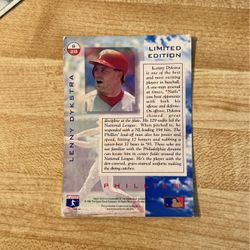 Limited Edition Lenny Dykstra Baseball Card
