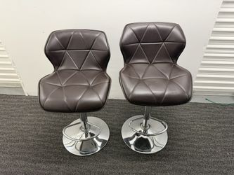 Brown Leather Barstools