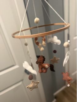 Handmade western themed horse crib mobile