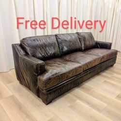 Top Grain Leather Sofa Couch Free Delivery