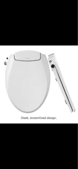 Brondell EcoSeat S101 Non Electric Bidet Toilet Seat, Rounded