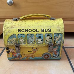 Vintage 1960’s Walt Disney School Bus Lunch Box