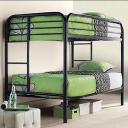NEW BUNK BED TWIN OVER TWIN NEW WITH MATTRESS INCLUDED