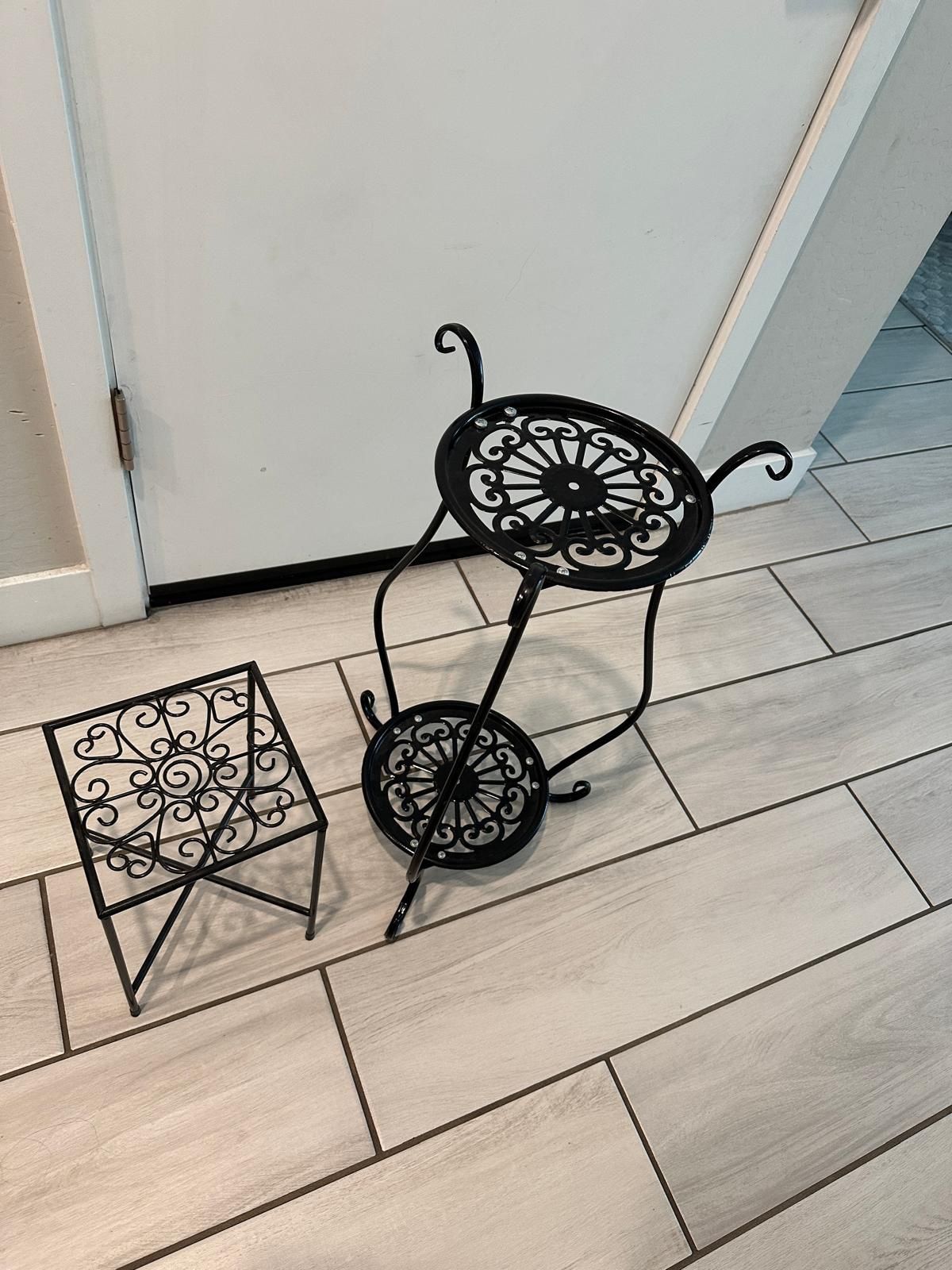 Wrought Iron Plant Stand,Indoor Outdoor Metal Tall Plant Stand Iron Flower Stand,Plant Holders Plant Rack Potted Bonsai Stand for Home,Garden