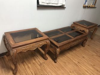 Vintage Dining Room Set - Wood & Glass