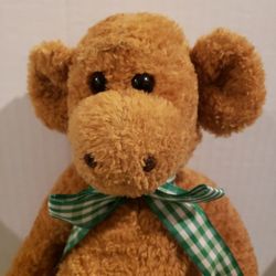 13" Commonwealth 1999 Brown Monkey Plush Stuffed Animal Bean Bag Toy  Z6